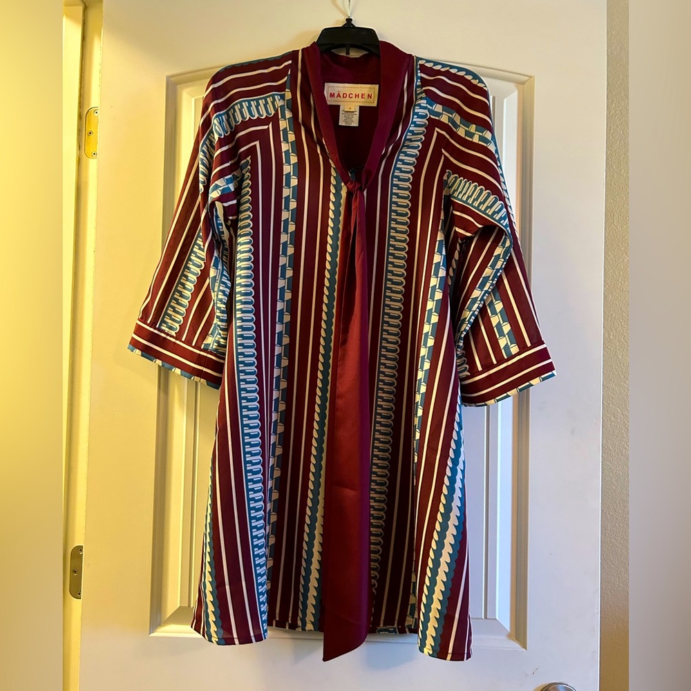 Anthropologie Dress by Madchen, Scarf Tie Swing Dress, Size 2.  New without tags